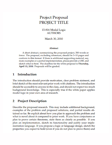 project title proposal