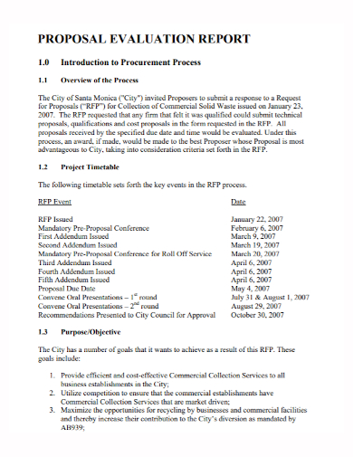 proposal evaluation report