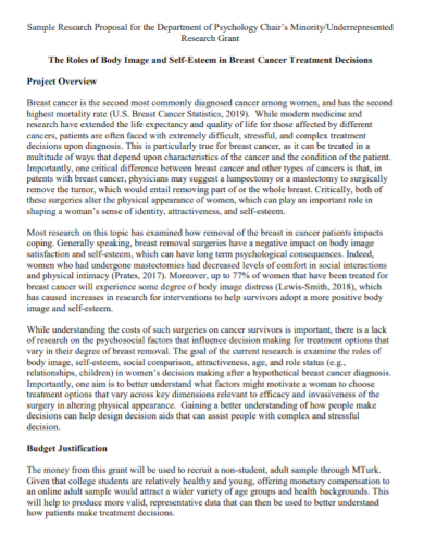 psychology research grant proposal