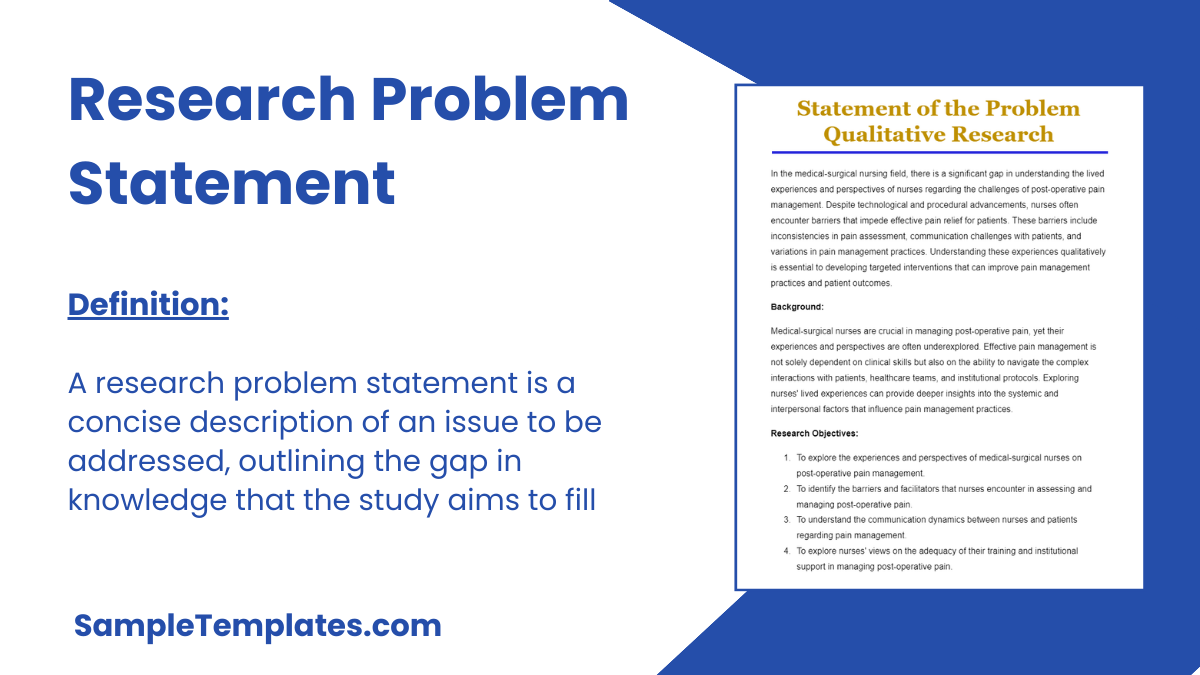 Research Problem Statement