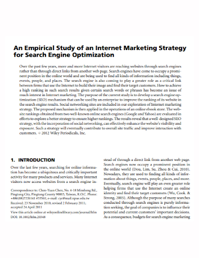 seo internet marketing strategy