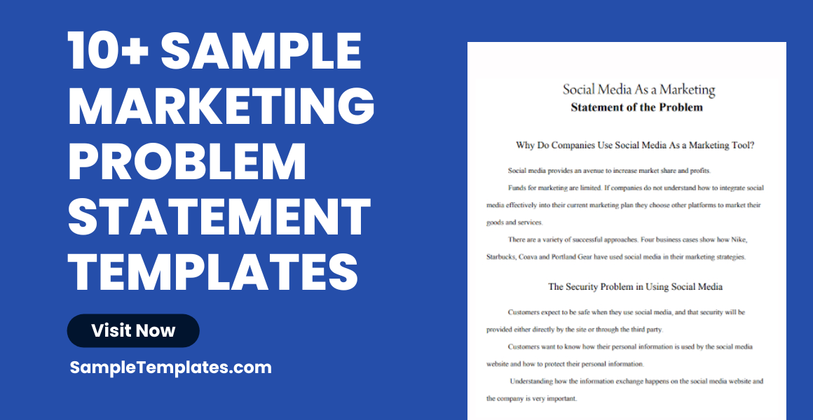 sample marketing problem statement templates