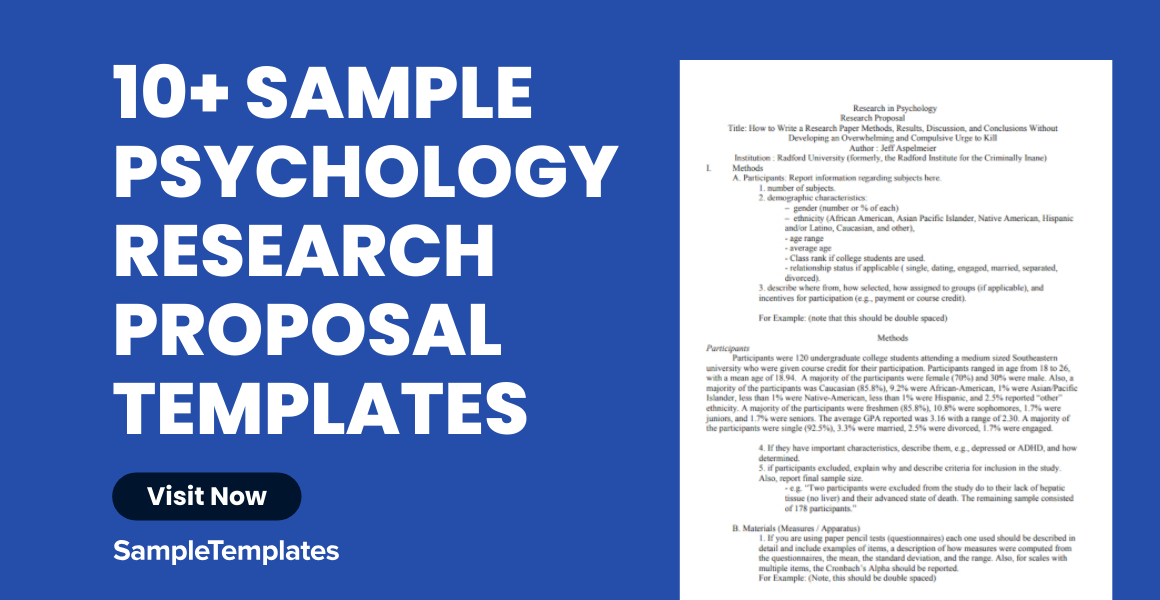 sample psychology research proposal templates