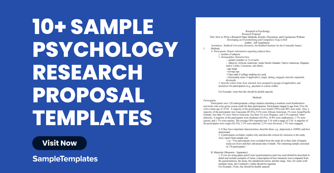 Sample Psychology Research Proposal Templates