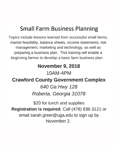 sample small farm business plan