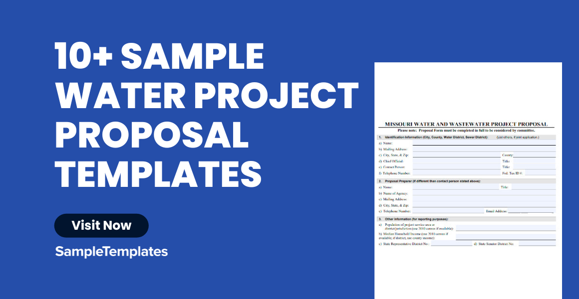 sample water project proposal templates