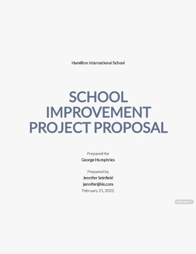 school improvement project proposal