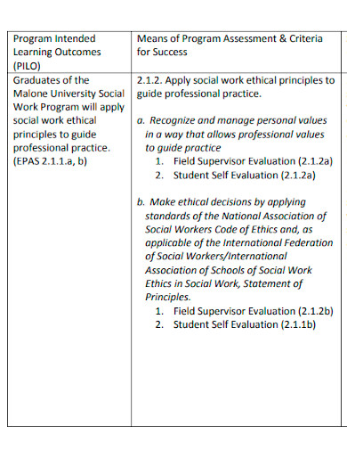 social work assessment report