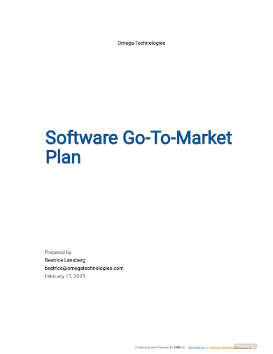 software go to market plan template