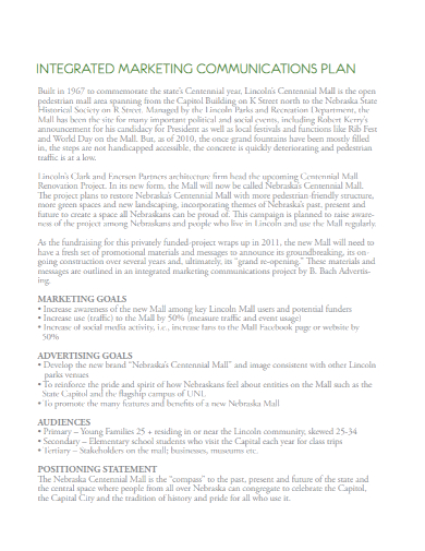 standard integrated marketing communications plan