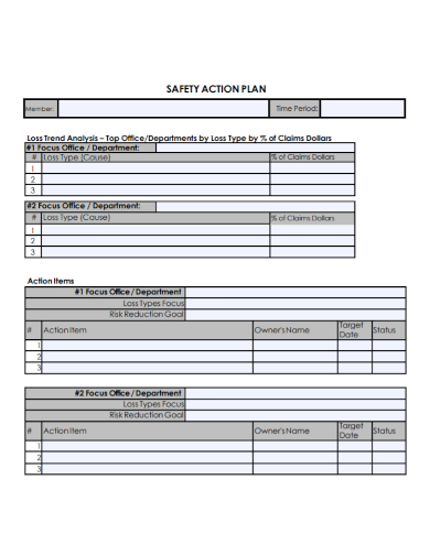 standard safety action plan