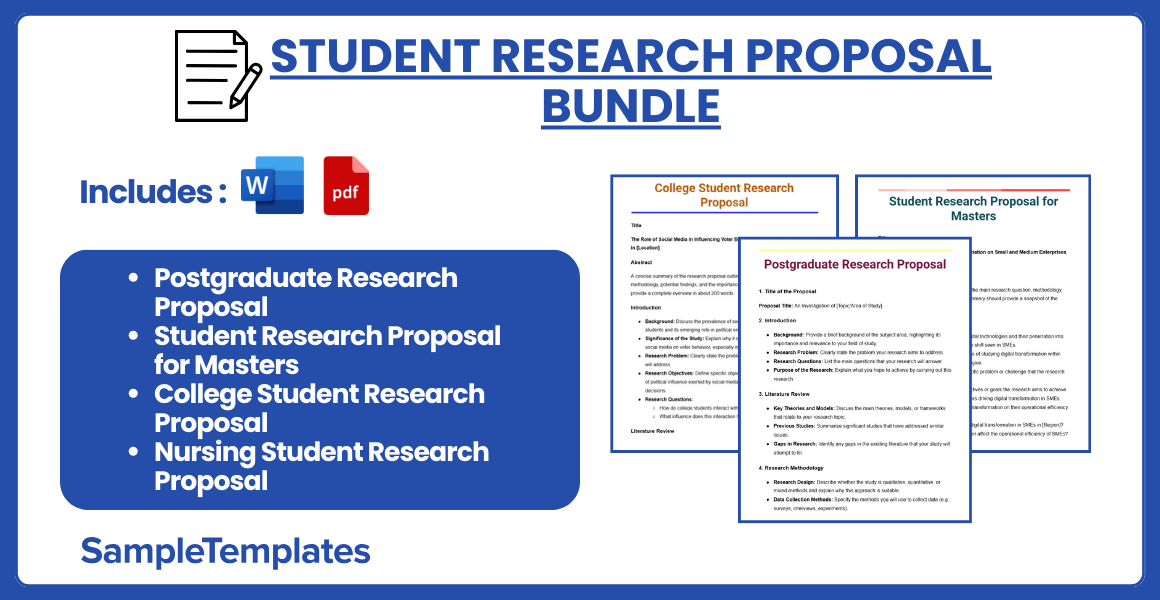 student research proposal bundle