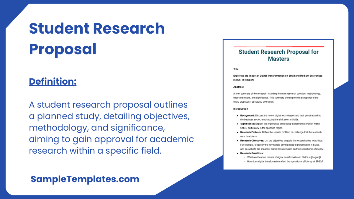 Student Research Proposal