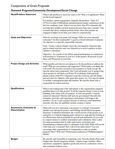 academic grant proposal example