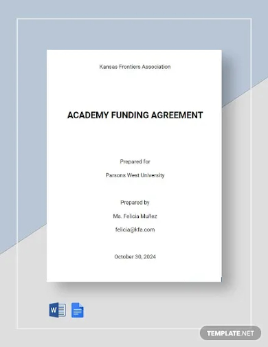 academy funding agreement template