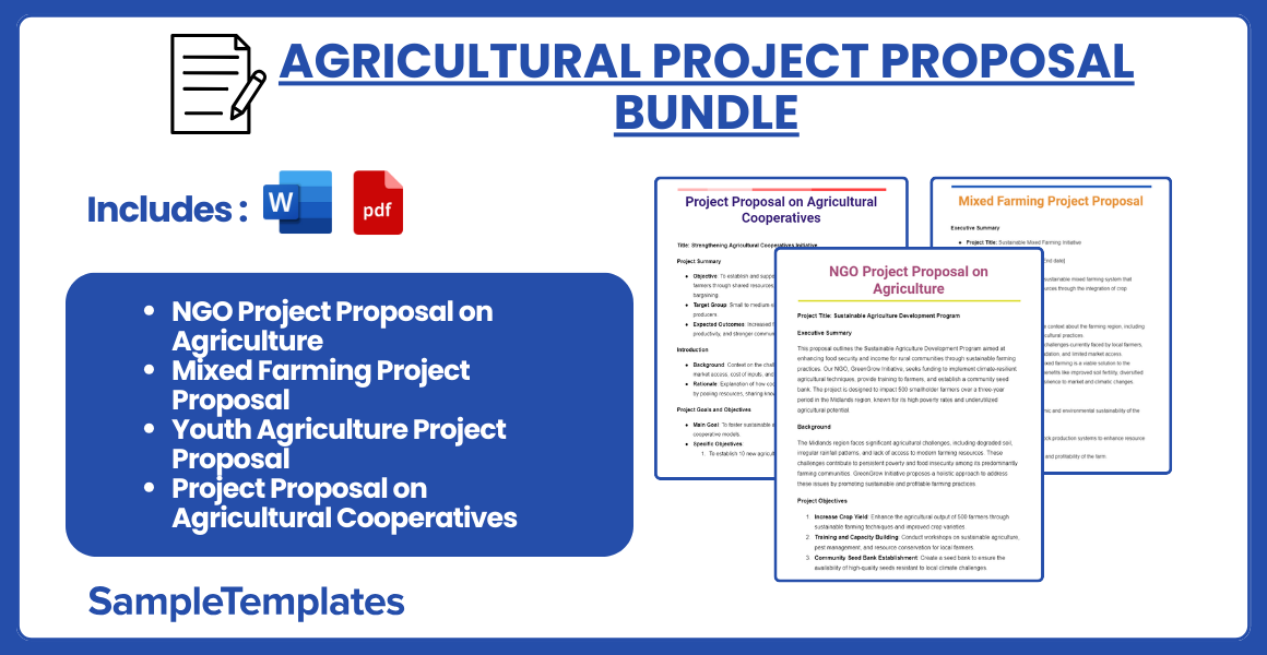 agricultural project proposal bundle