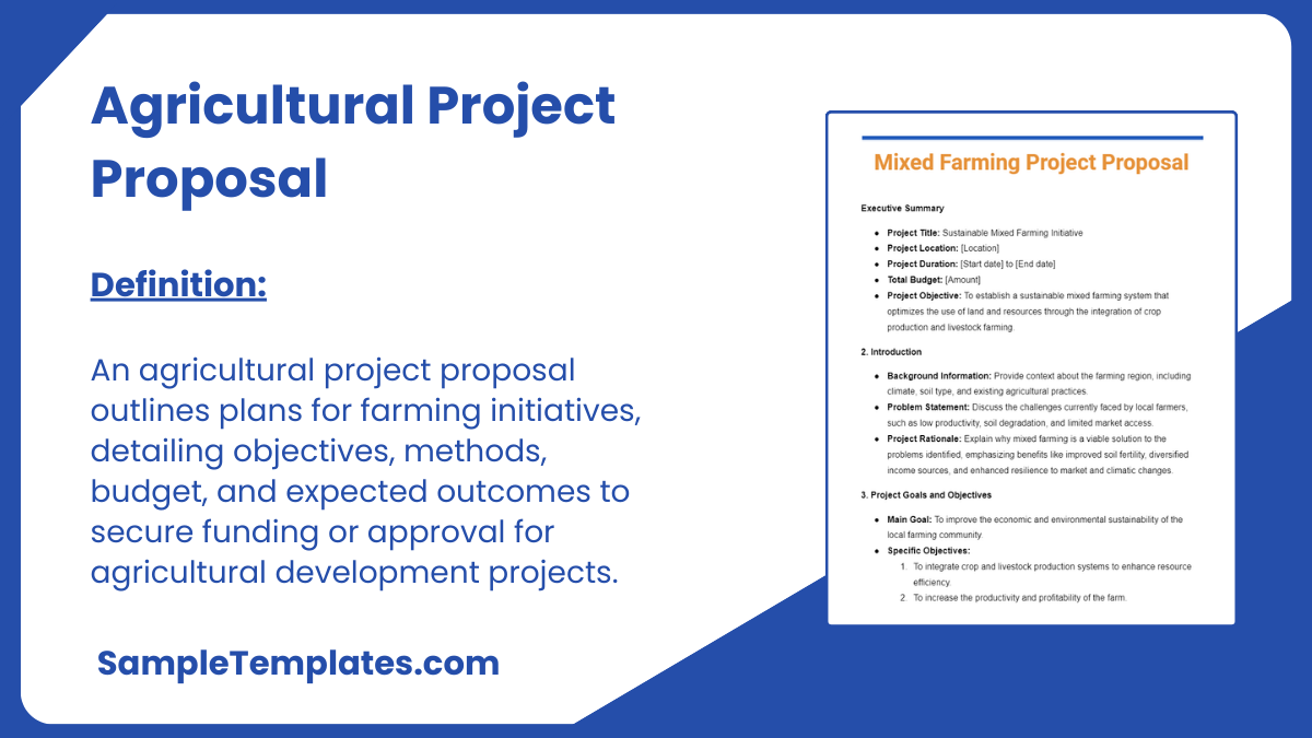 FREE 14+ Agricultural Project Proposal Samples & Templates ...