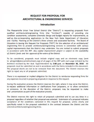 architecture engineering services proposal
