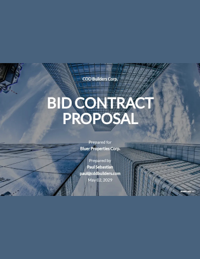 bid contract proposal template