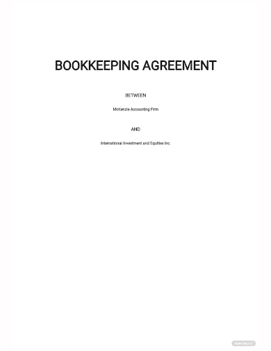 bookkeeping agreement template