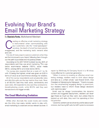 brand email marketing strategy