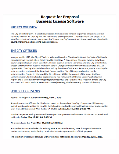 business software license proposal