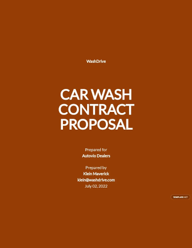 car wash contract proposal template
