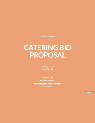 catering bid proposal template