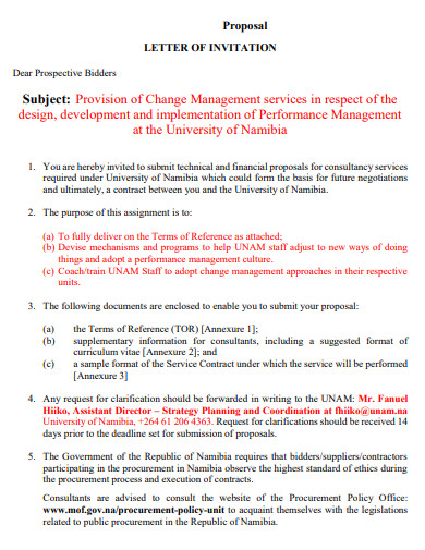 change management proposal example