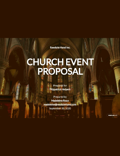 church event proposal template