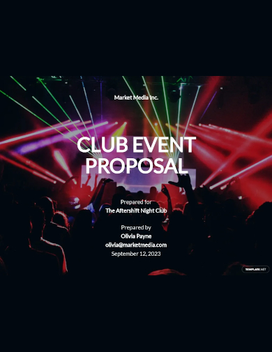 club event proposal template
