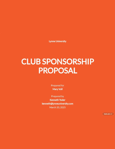 Free 10 Club Sponsorship Proposal Samples Football Sports Soccer 5409