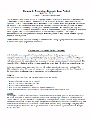 community psychology project proposal