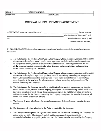 company music license agreement