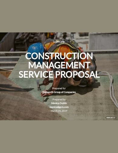 construction management proposal template