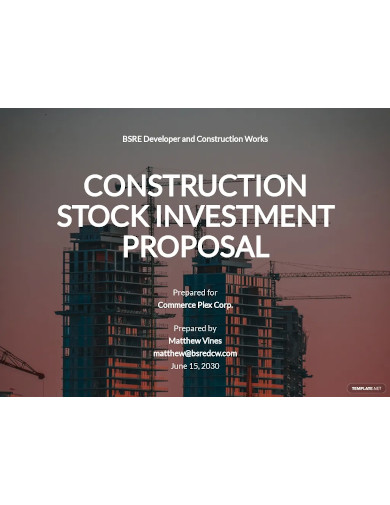 construction stock investment proposal