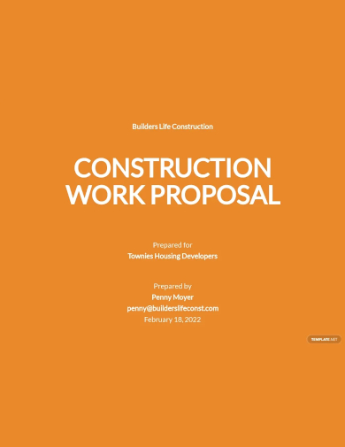construction work proposal template