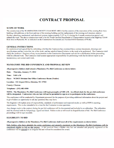 contract scope of work proposal