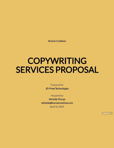 copywriting services proposal template