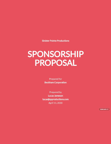 corporate sponsorship proposal template