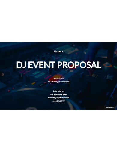 dj event proposal