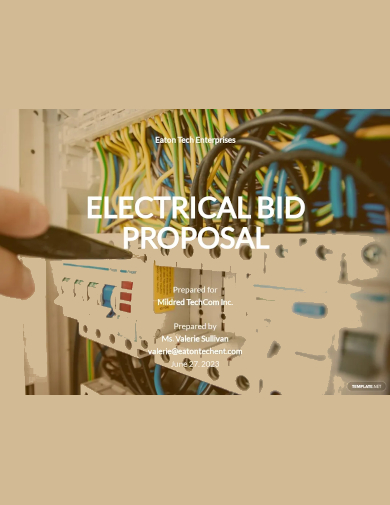 electrical bid proposal template