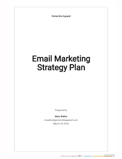 email marketing strategy plan template