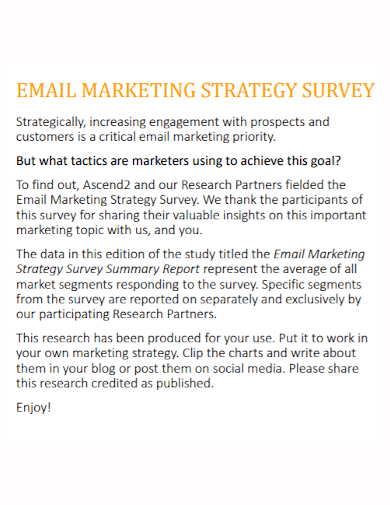 email marketing survey strategy
