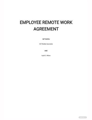 employee remote work agreement template