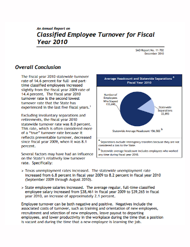 employee turnover fiscal report