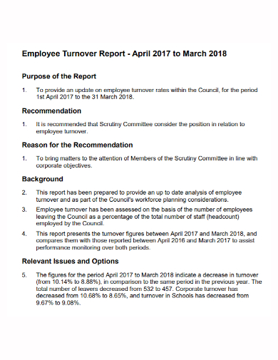employee turnover report