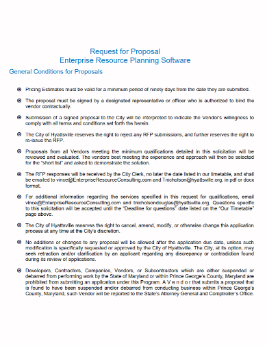 enterprise resource planning software proposal