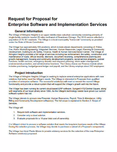 enterprise software implementation proposal