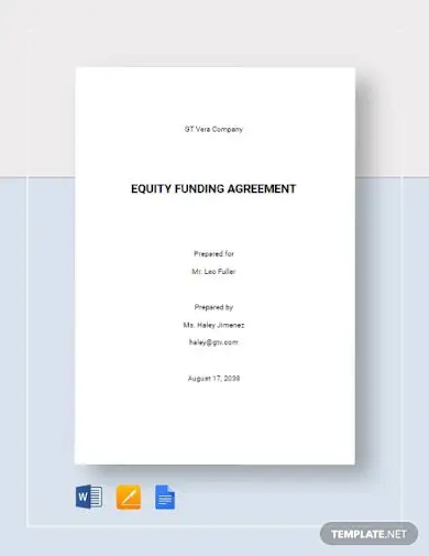 equity funding agreement template